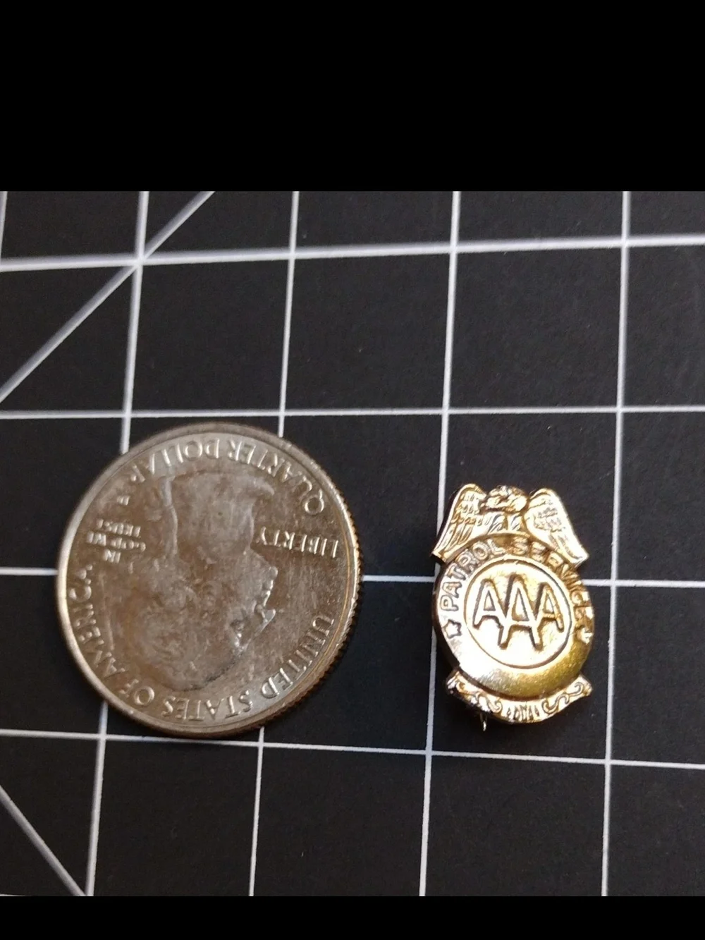 AAA Patrol Service Mini Badge Pin Award Hat Lapel Very Early Extremely Cool Pin
